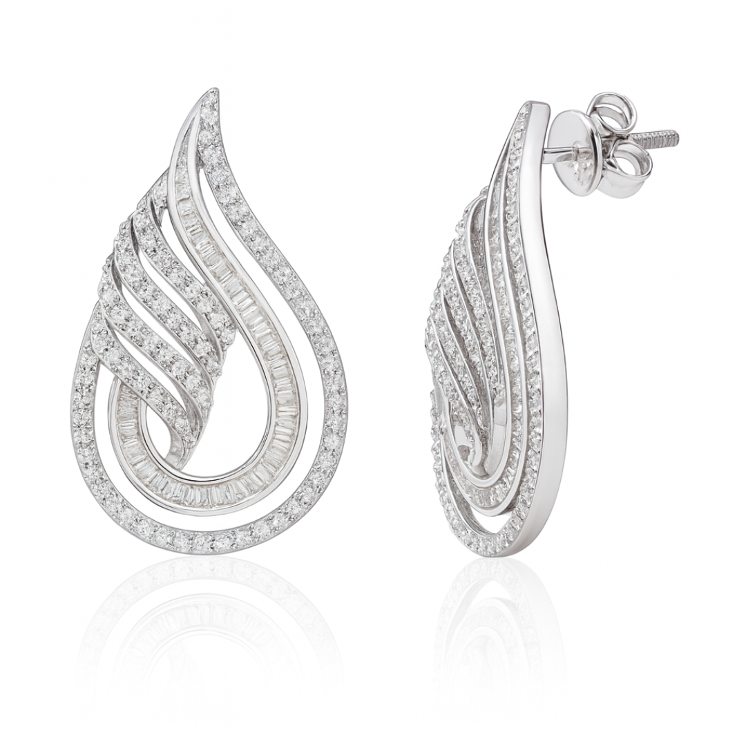 Celestial Luxe Teardrop Moissanite Earrings