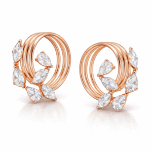 Aurelia Vine Moissanite Spiral  Rose Gold 925 Sterling Silver Earrings