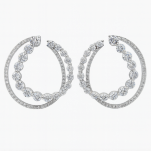Luxe Radiance Moissanite Double Halo 925 Sterling Silver Earrings