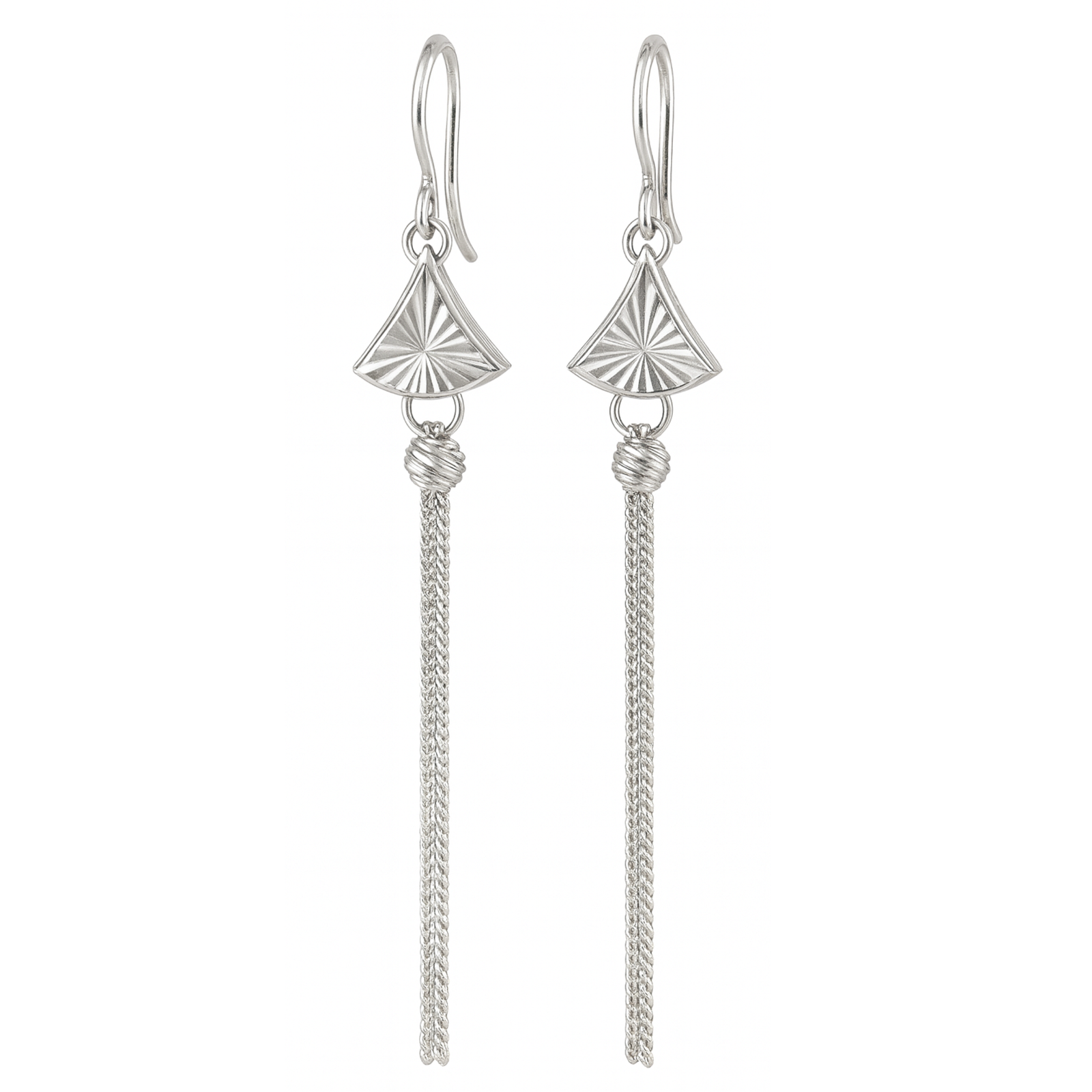Aurora Fan Cascade Moissanite 925 Sterling Silver Earrings
