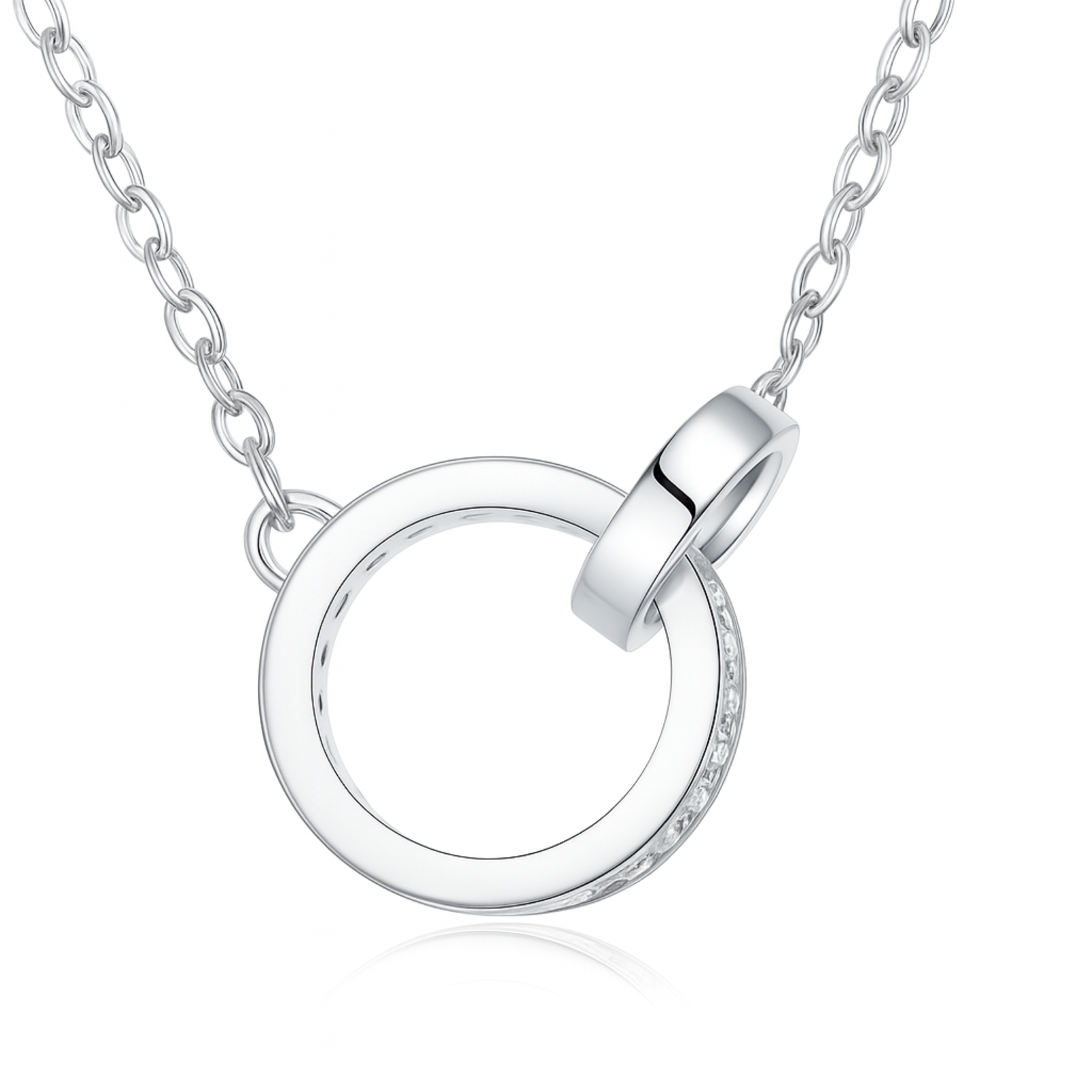 Eternal Harmony Moissanite Circle Pendant- 925 sterling silver