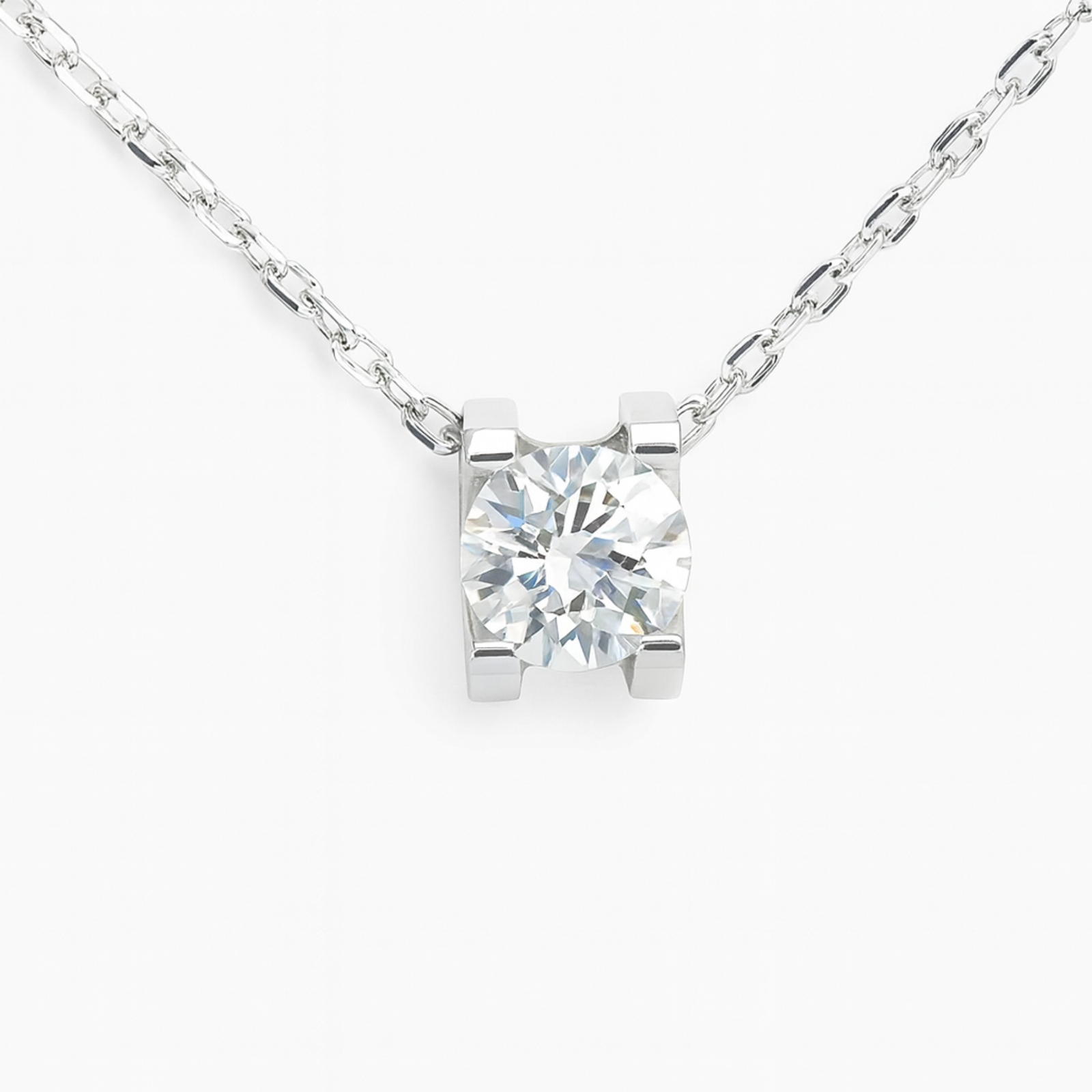 Eternal Radiance Moissanite Solitaire Pendant – 925 Sterling Silver