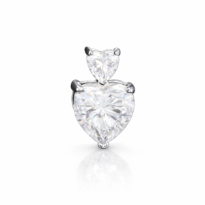 Eternal Amour Heart Moissanite 925 Sterling Silver Pendant