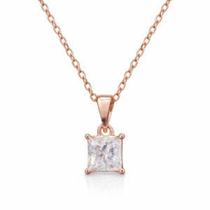 Étoile Royale Princess-Cut Moissanite 925 Sterling Silver Pendant