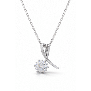 Aurora Embrace Moissanite Pendant - 925 Sterling Silver